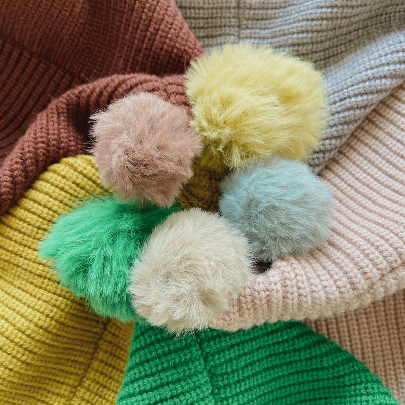Toddler Solid Color Casual Hooded Knitted Coat