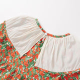 Toddler Girl Floral Red Dress