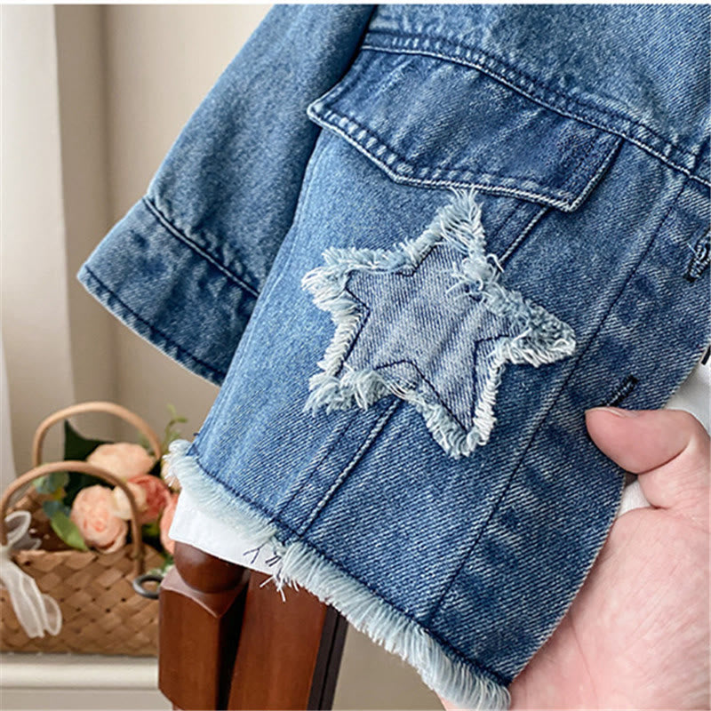 Toddler Girl Denim Star 2 Pieces Set