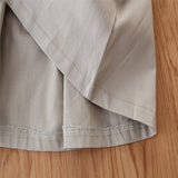 Toddler Girl Ruffle Trim Solid Color Coat