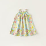 Toddler Girl Halterneck Flower Sleeveless Dress