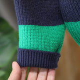 Toddler Boy Striped Button Design Sweater