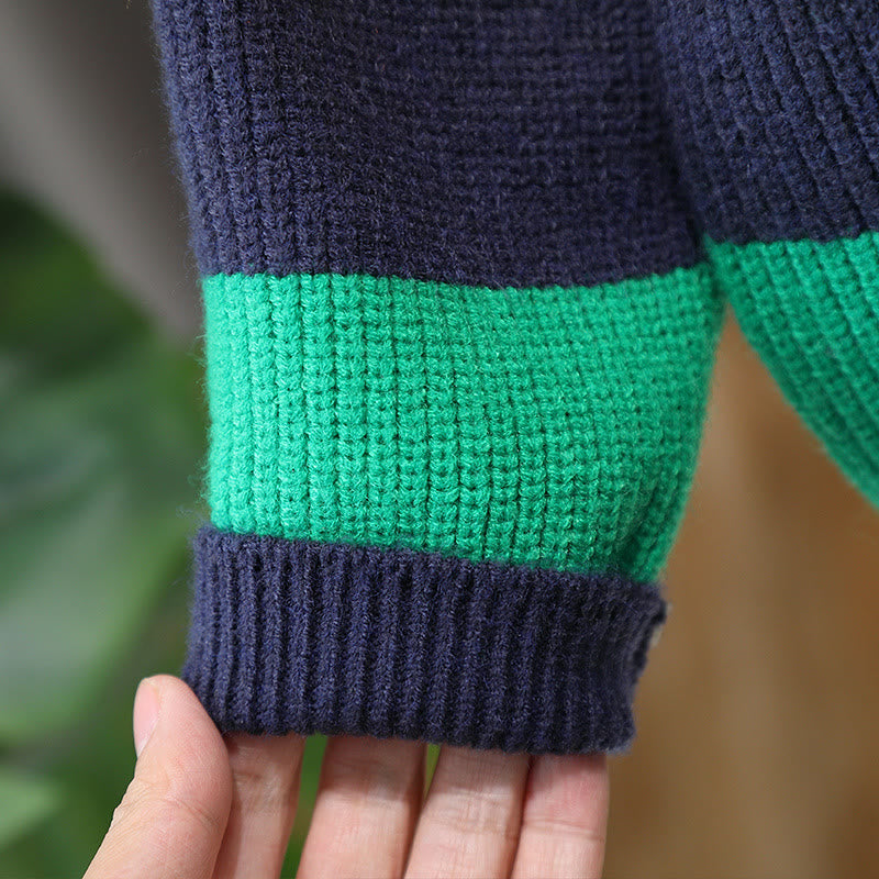 Toddler Boy Striped Button Design Sweater