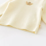 Baby Crown Bear Knitted High Collars T-shirt