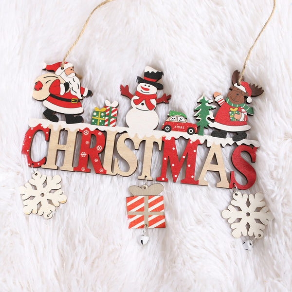Wooden Christmas Hanging Pendants for Home