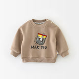 MILK TEO Baby Brown Lovely Sweatshirt