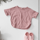 Toddler Solid Color Loose Casual Tee