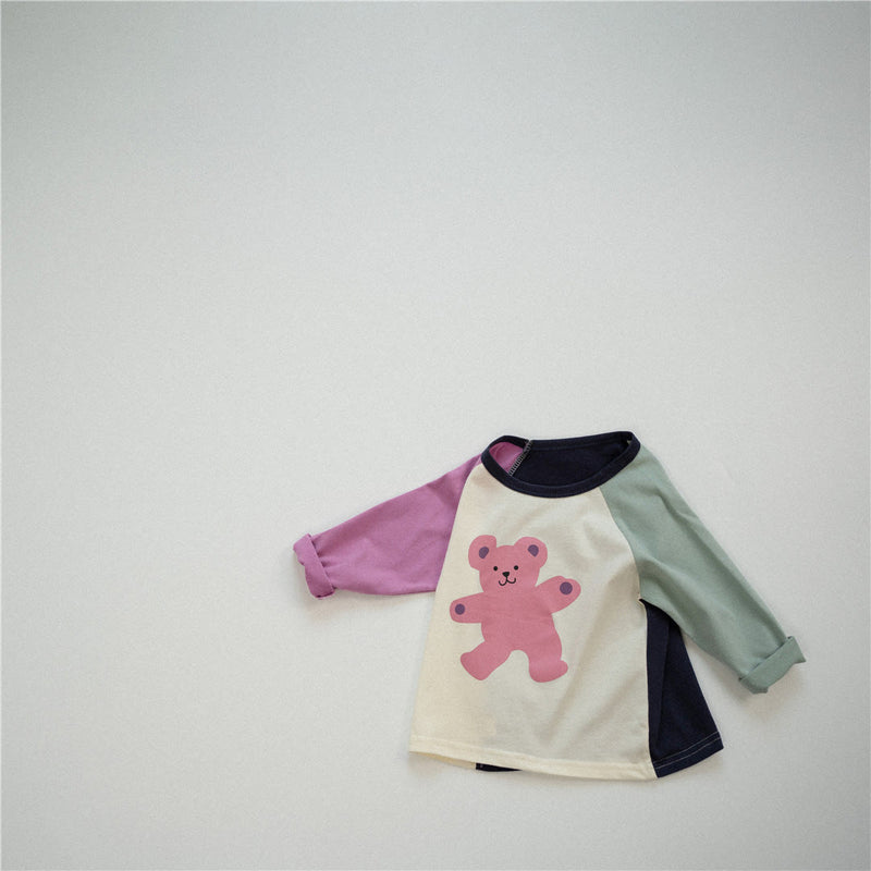 Toddler Bear Color Block Sweatshirt