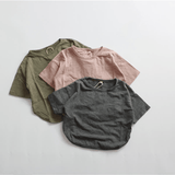 Toddler Solid Color Loose Casual Tee