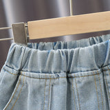 Toddler Boy Polo Shirt and Denim Shorts Set