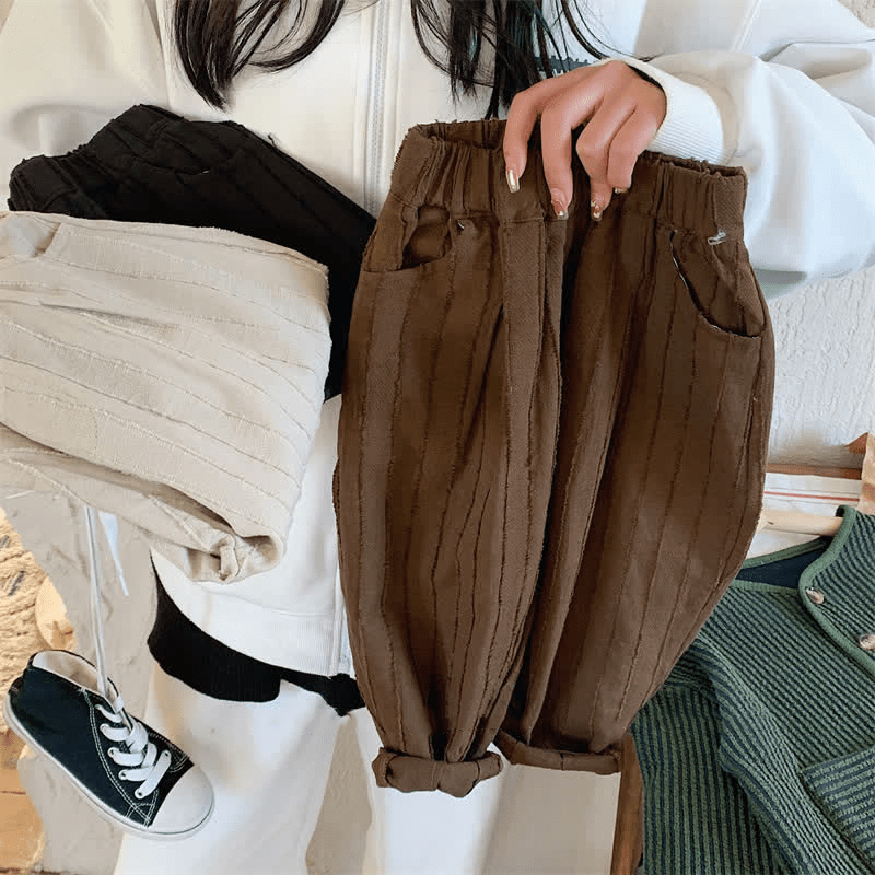 Toddler Boy Solid Color Linen Casual Pants
