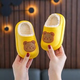 Toddler Bear Fleece Lined Slippers