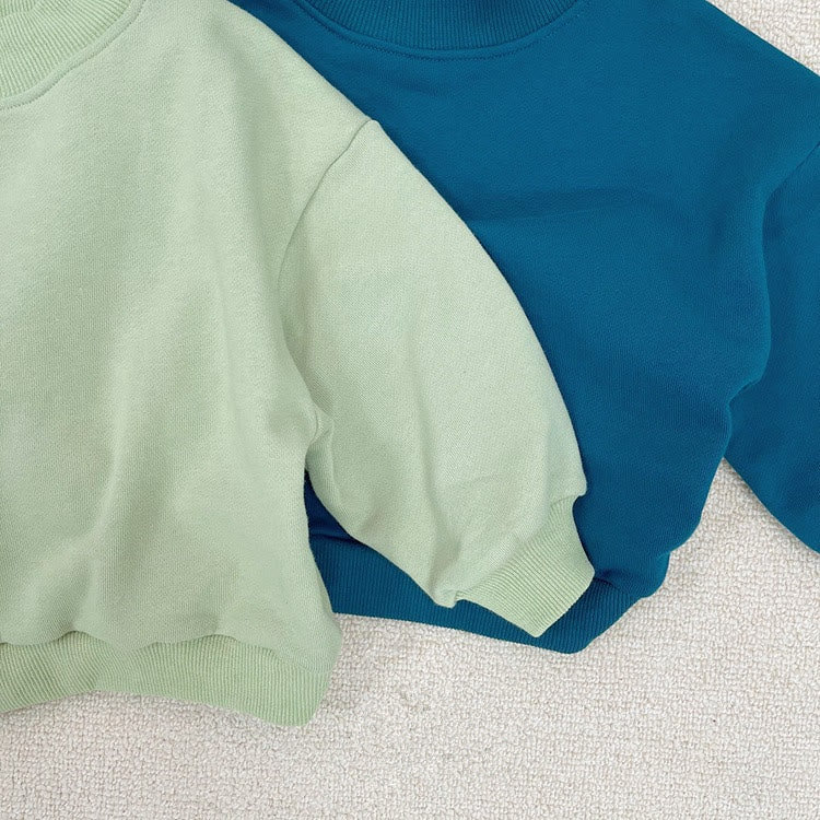 Toddler Solid Color Casual Sweatshirt