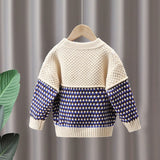 Toddler Boy Striped Bear Knitted Sweater