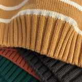 Toddler Boy Retro Striped Warm Sweater