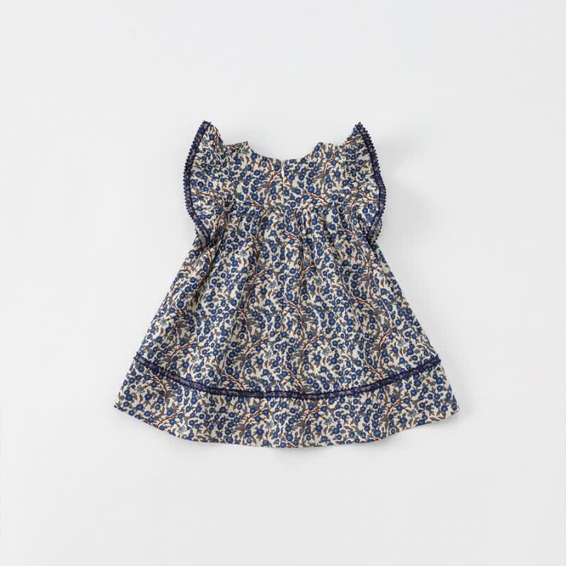 Toddler Girl Floral Ruffled Sleeveless Dress