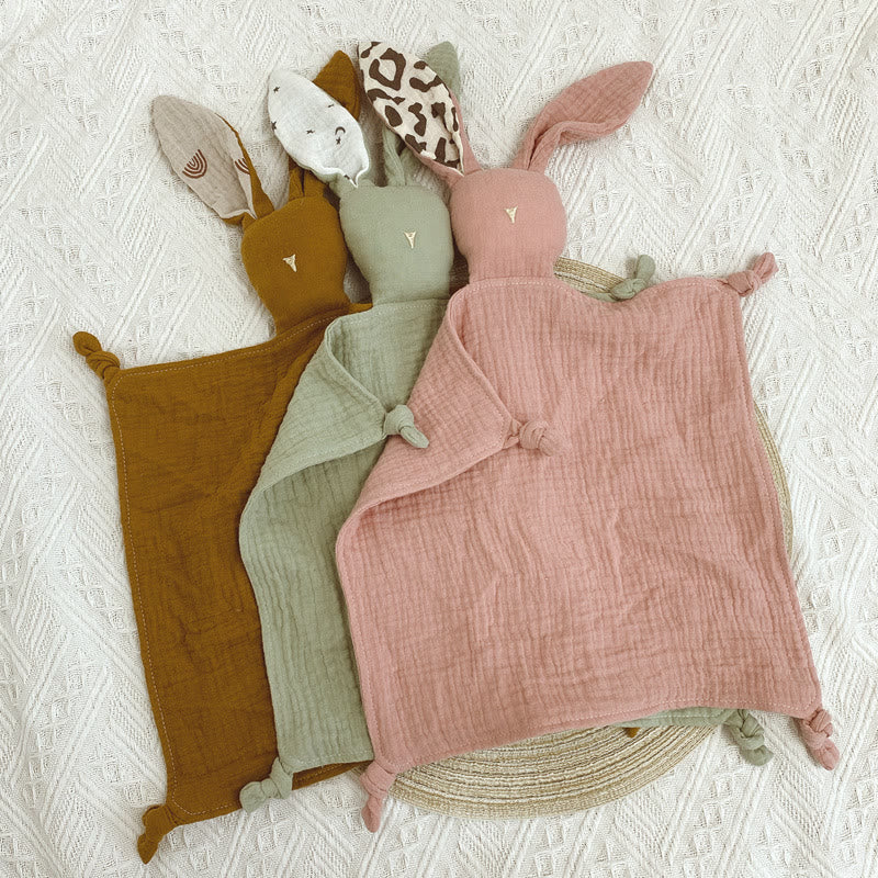 Baby Rattle Bunny Muslin Towel