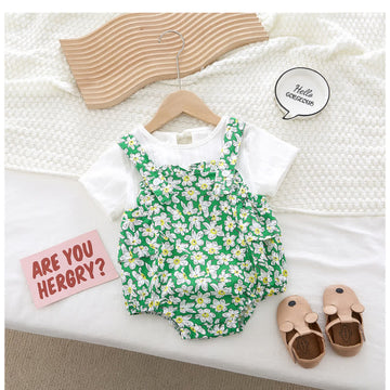 Baby Tee and Florals Bodysuit Set