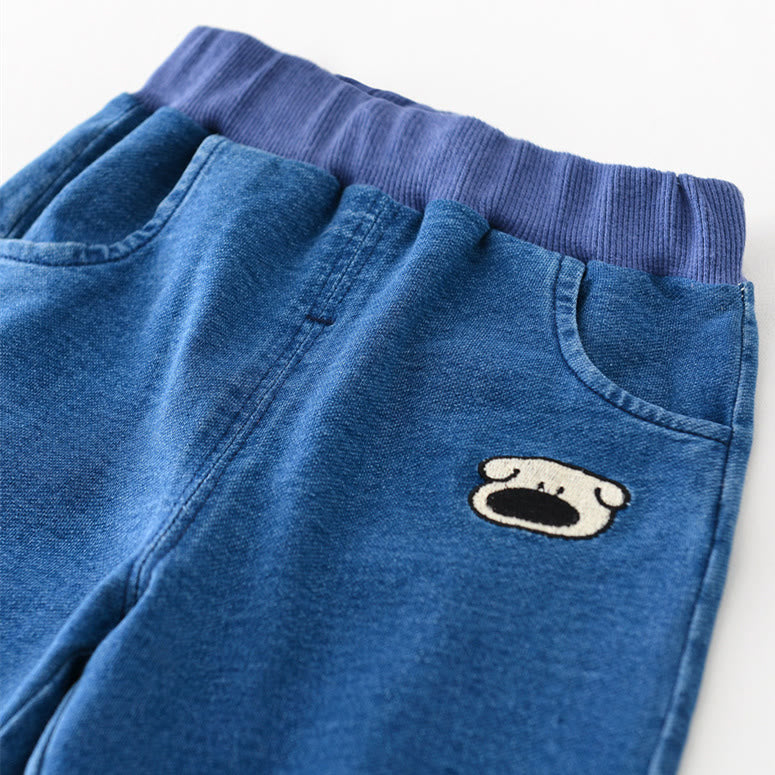 Baby Denim Cartoon Dog Casual Pants