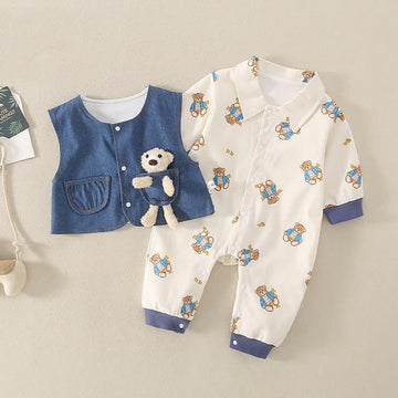 WHAT IT IS Baby Bear Tank Top and Romper Set