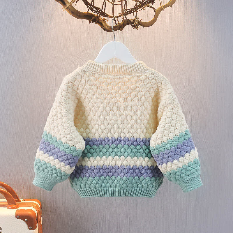 Toddler Solid Color Loose Sweater