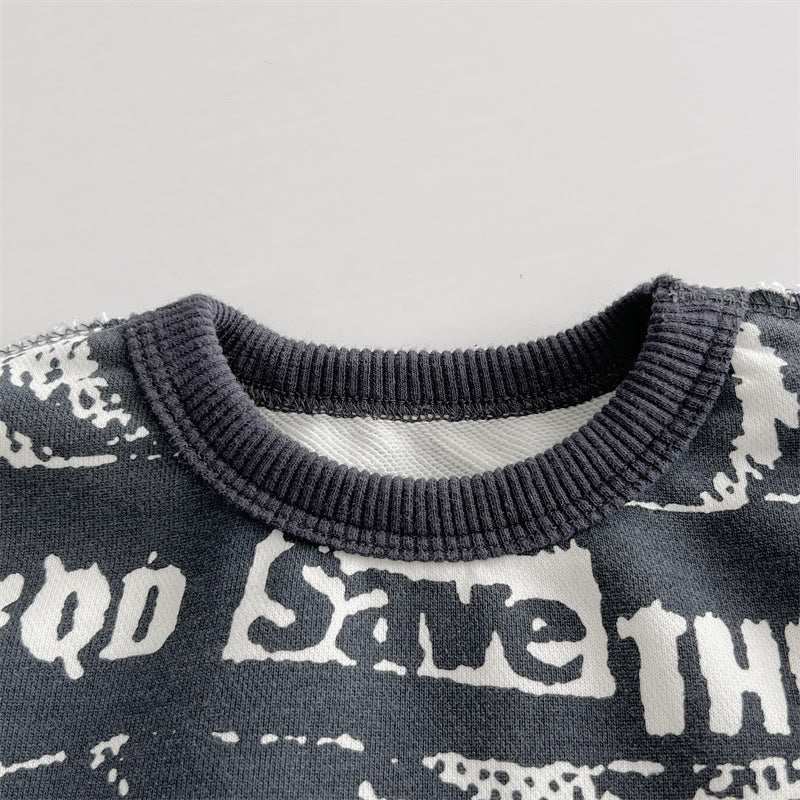 Toddler Boy Slogan Graffiti T-shirt