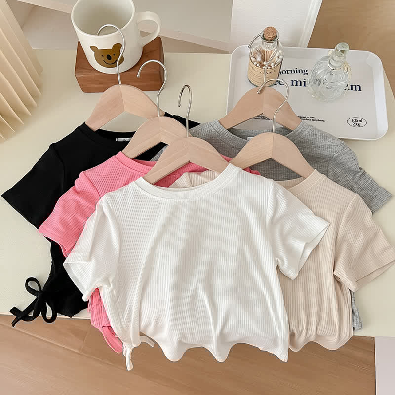Toddler Girls Drawstring Irregular 2 Pieces Set