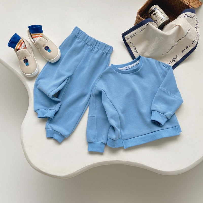 Toddler Casual Solid Color Sweatsuit 2 Pieces Set