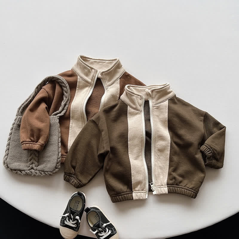 Toddler Boy Retro Color Block Jacket