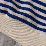 Toddler Loose Striped Pocket Batwing Sleeves Sweatshirt