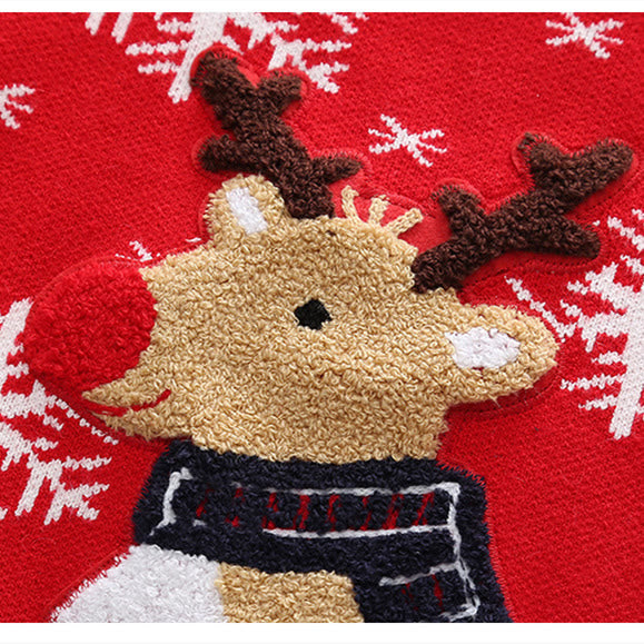 Toddler Lovely Reindeer Snow Knitted Sweater