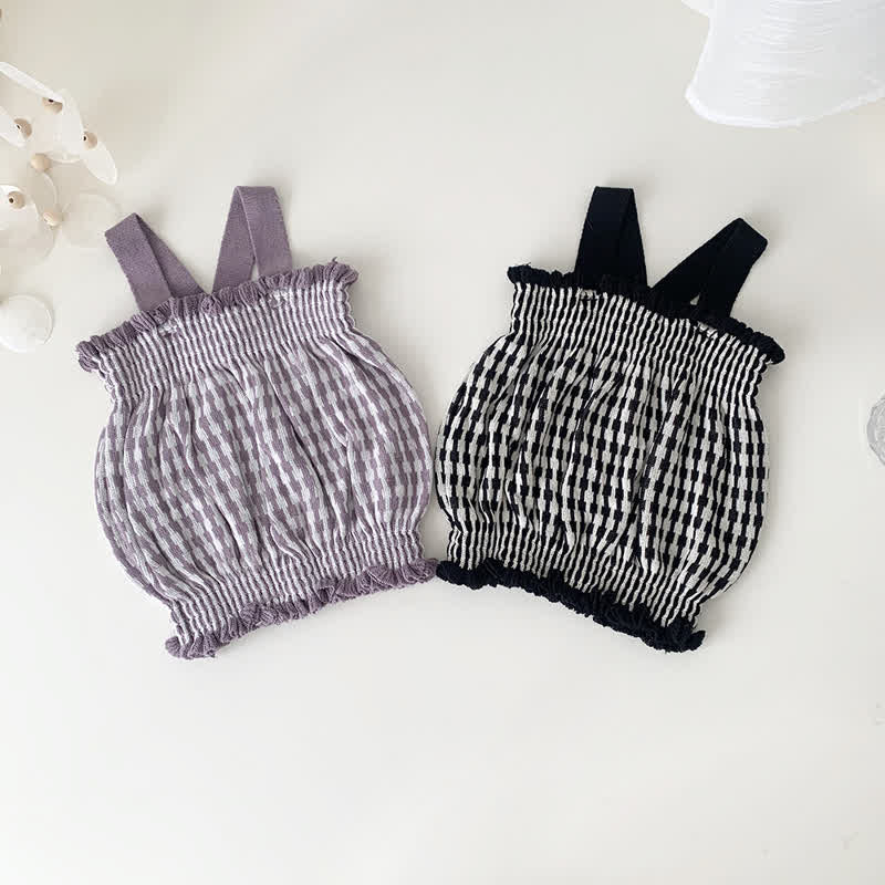 Toddler Girl Plaid Knitted Camisole