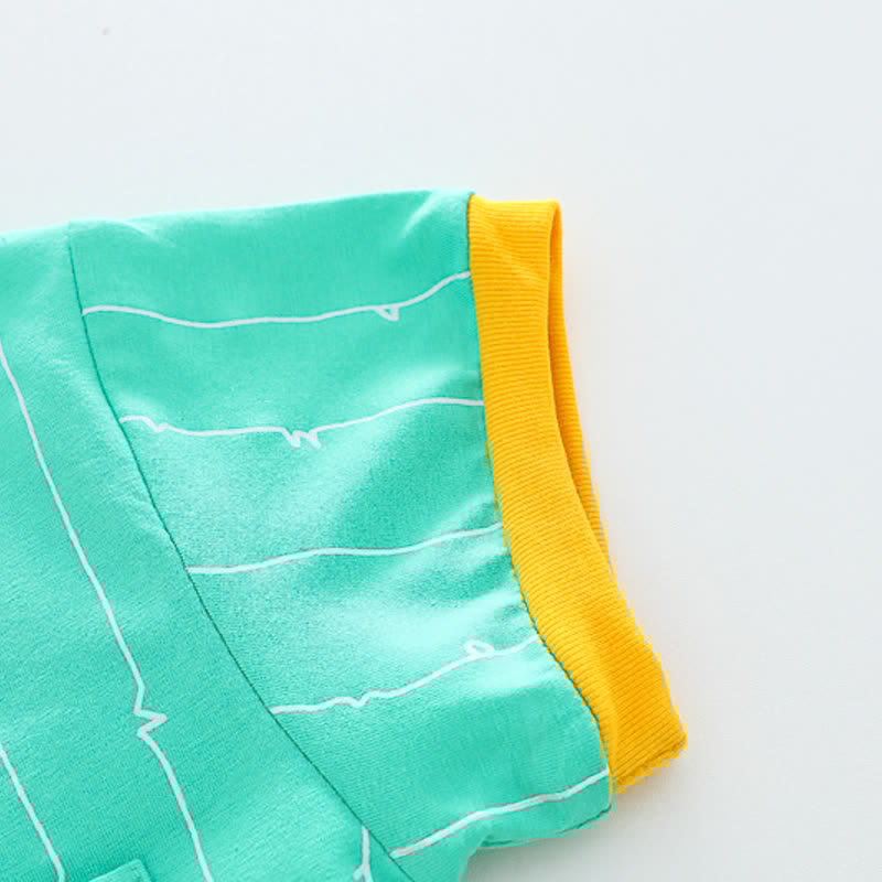 Baby Toddler Rainbow Striped Tee and Shorts Set