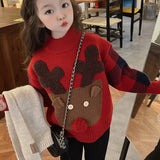 Toddler Cartoon Elk Lovely Knitted Sweater