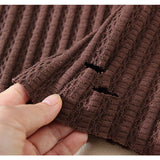 Toddler Ribbed Solid Color Ripped Sweatshirt