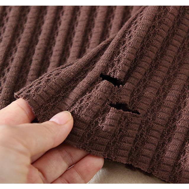 Toddler Ribbed Solid Color Ripped Sweatshirt