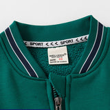 Toddler Boy Number Bear Zipper Baseball Coat