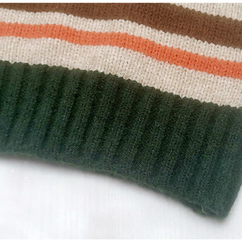 Toddler Girl Striped Knitted Sweet Sweater