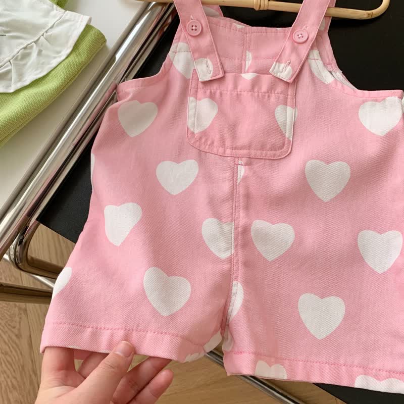 Baby Toddler Heart Suspenders Shorts