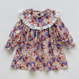 Toddler Girl Lace Retro Style Flower Dress