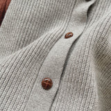 Toddler Solid Color Casual Hooded Knitted Coat