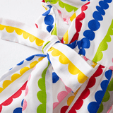 Toddler Colorful Dot Square Neck Dress
