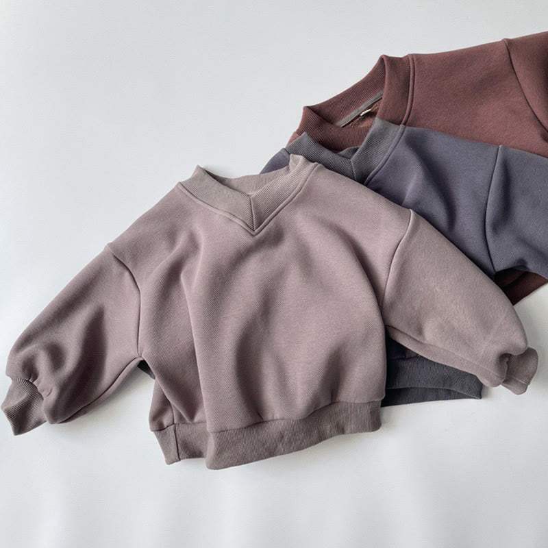 Toddler V-neck Fleece Lined Sweatshirt