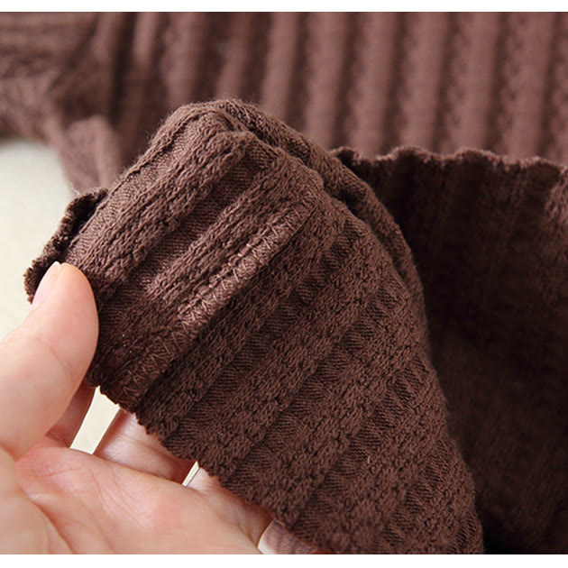 Toddler Ribbed Solid Color Ripped Sweatshirt