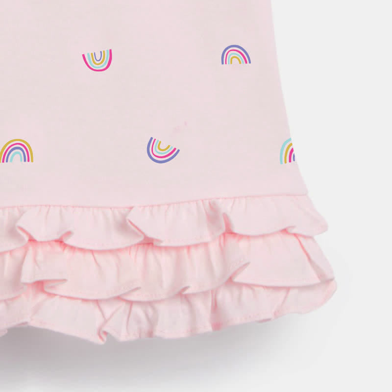 Toddler Girl Rainbow Polo Collar Dress