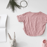 Toddler Solid Color Loose Casual Tee