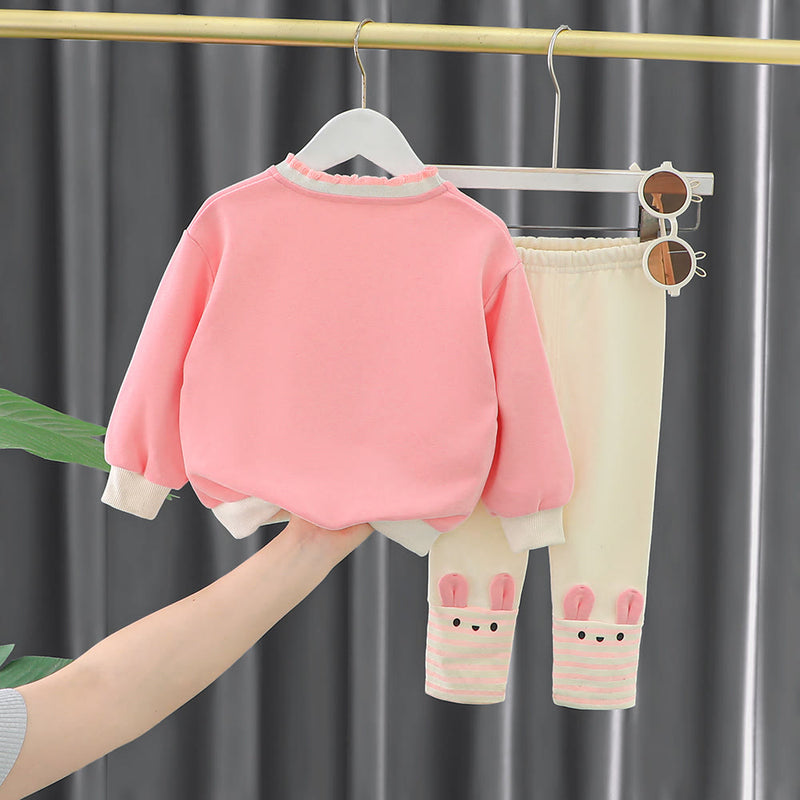 Toddler Girl Lovely Bunny 3D Ears Tail 2 Pieces Set