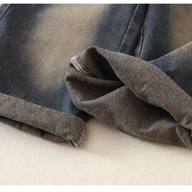 Toddler Black Denim Retro Style 2 Pieces Set