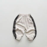 Toddler Boy Color Block Linen Casual Pants
