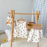 Toddler Bunny Bear Sleeveless Pajamas Set